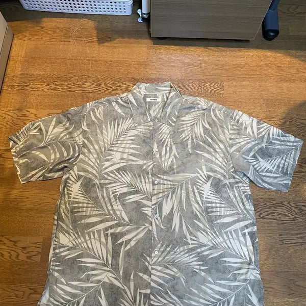 [BUNJANG] Slowear Hawaiian Leaf Print Oversized Shirt / 슬로워 하와이안 셔츠 리프 os