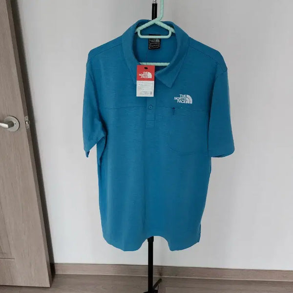 [BUNJANG] The North Face Cotton Polo Shirt Blue L / 노스페이스 반팔 면카라티  블루L 100