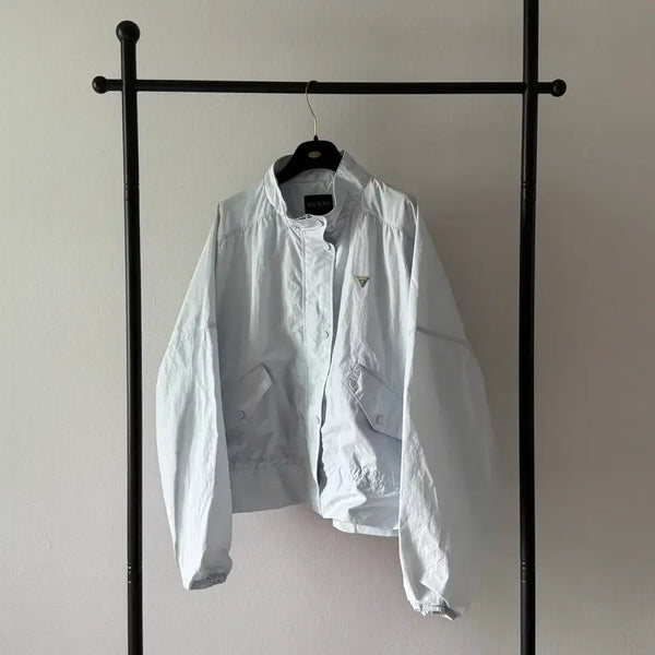 [BUNJANG] GUESS Color Block Windbreaker Jacket / 게스 GUESS 바람막이 연하늘색