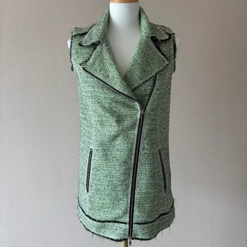 [BUNJANG] MSGM Green Tweed Vest Size 38 / [정품] MSGM  그린 트위드 베스트 38사이즈