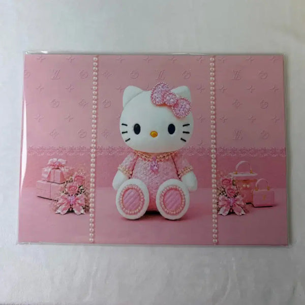 [BUNJANG] Hello Kitty Crystal Wrapping Paper (LV Pattern) A4 / (캐릭터 애니) 포용 크리스탈 명품키티(LV패턴) 랩핑지 A4