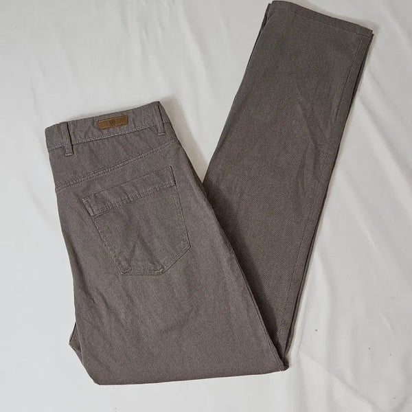 [BUNJANG] Massimo Dutti Leather Patch Cotton Denim Pants / 마시모두띠 가죽패치 코튼 데님팬츠 진 스웨이드 남성 31 (거의 새상품)