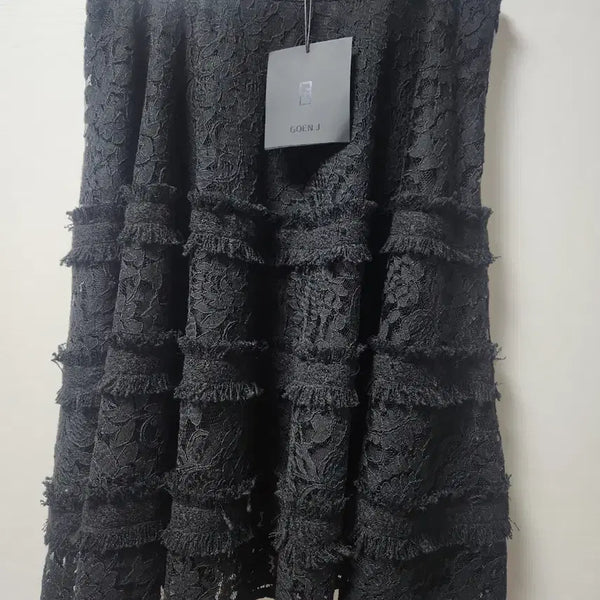 [BUNJANG] GOEN.J Fringe Lace Skirt Black M / <새상품 > GOEN.J 프린지 레이스 스커트 M