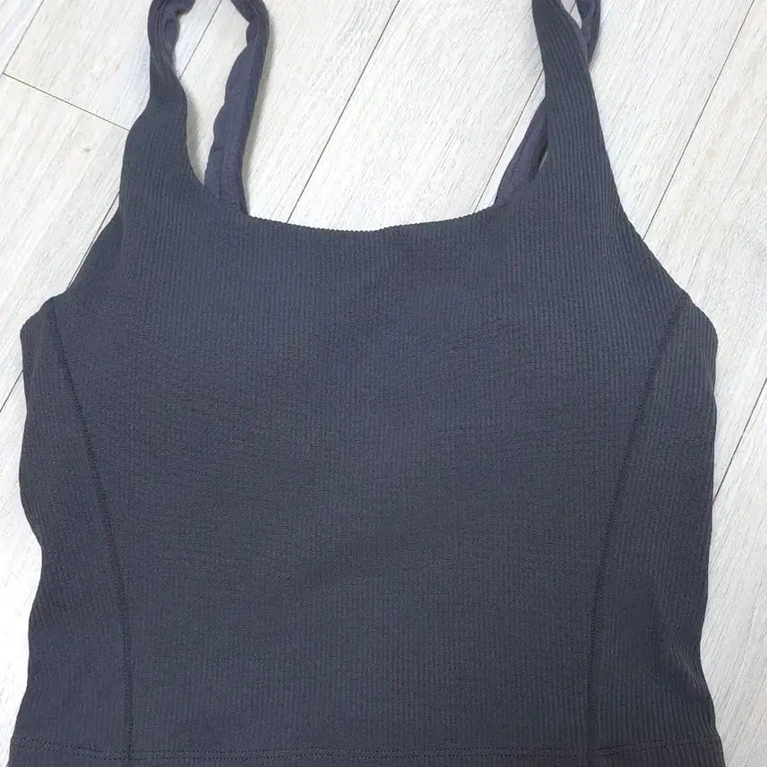 [BUNJANG] Andar Ribbed Sports Bra (Charcoal) Size 2 / 안다르 골지 브라탑 (차콜)