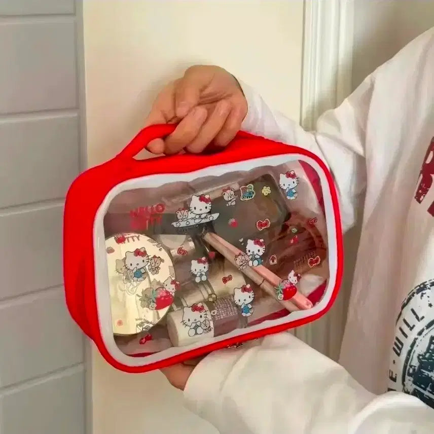 [BUNJANG] Sanrio Hello Kitty PVC Beach Bag Waterproof Pouch / (바로배송) 수입 산리오 헬로키티 PVC 비치백 방수 파우치 2컬러