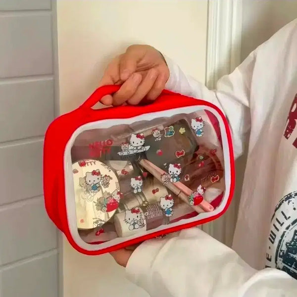 [BUNJANG] Sanrio Hello Kitty PVC Beach Bag Waterproof Pouch / (바로배송) 수입 산리오 헬로키티 PVC 비치백 방수 파우치 2컬러