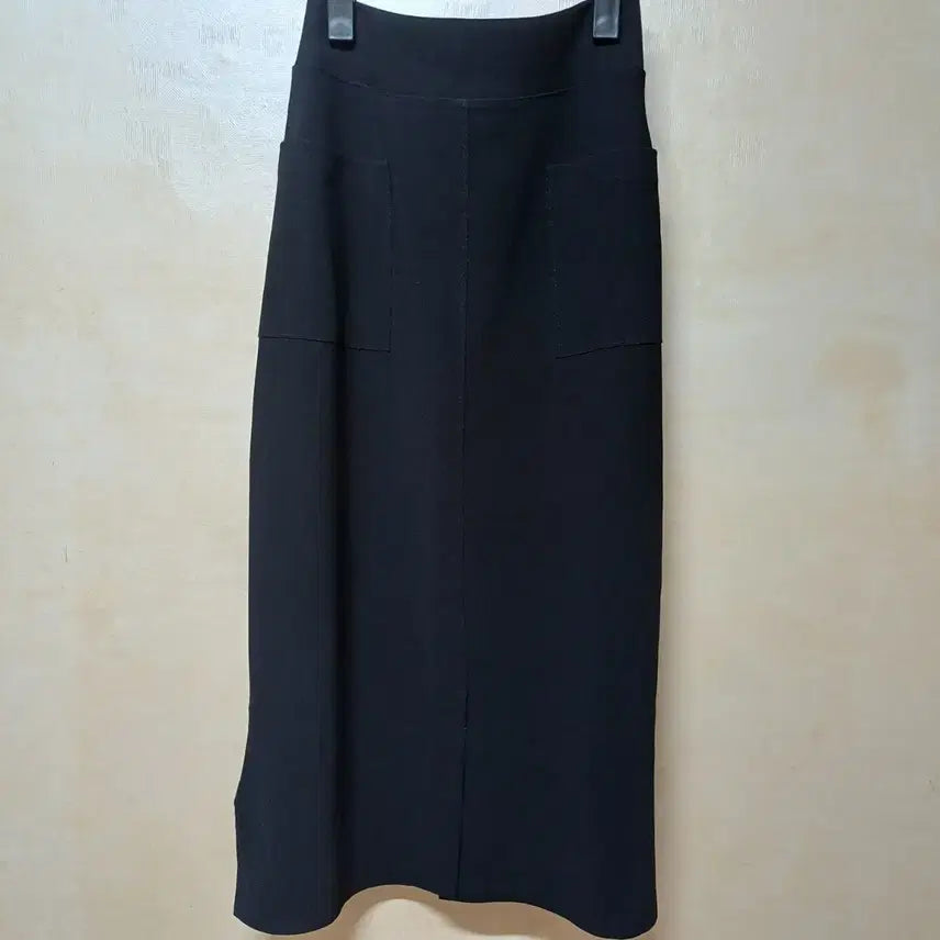 [BUNJANG] Black Elastic Waist Midi Skirt / 밴딩 스커트