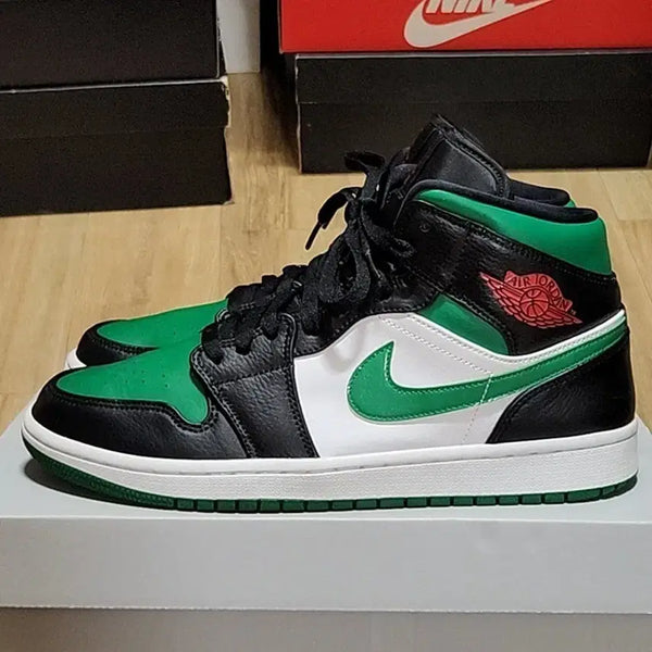 [BUNJANG] Nike Jordan 1 Mid Green Toe 280 / 나이키 조던1 280 그린토 미드
