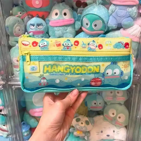 [BUNJANG] Sanrio Hangyodon Mesh Zipper Pouch Pencil Case / (바로배송)수입 산리오 한교동 메쉬 지퍼 포켓 필통 파우치