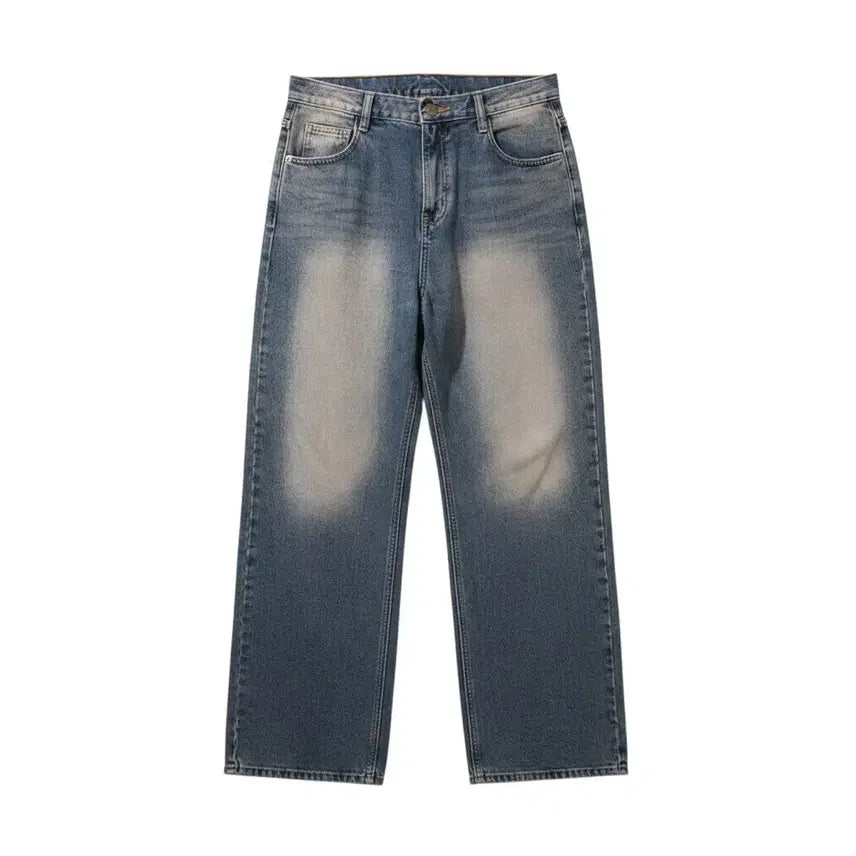 [BUNJANG] Women's Basic Fit Sand Washed Wide Jeans / 여성M/ 베이직핏 샌드 워싱 와이드 청바지 21-145