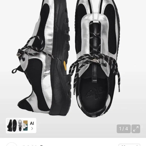 [BUNJANG] DeBeSiOng DV Hike Tracker 02 Sneakers Silver/Black / (260) 데베시옹 DV 하이크 트래커 02 실버/블랙 스니커즈