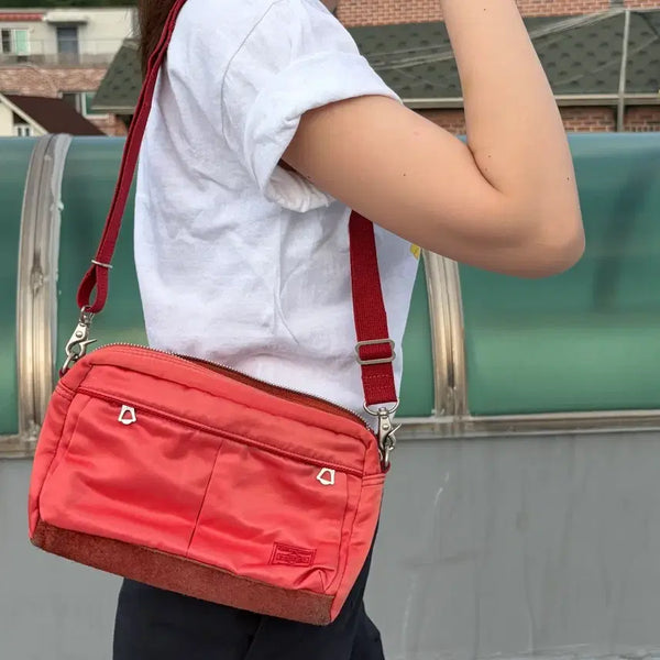 [BUNJANG] Porter Orange Red Shoulder Bag / Porter orange red shoulder bag