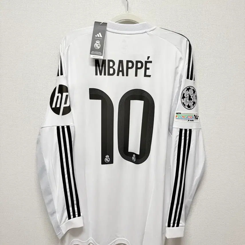 [BUNJANG] Real Madrid 2025-2026 Home Long Sleeve Mbappé Authentic Jersey / (새상품) 25-26 레알 마드리드 홈 긴팔 음바페 정품 유니폼