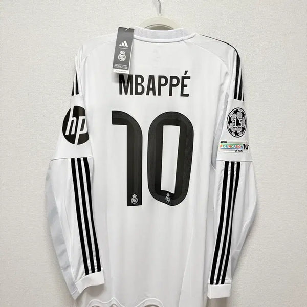 [BUNJANG] Real Madrid 2025-2026 Home Long Sleeve Mbappé Authentic Jersey / (새상품) 25-26 레알 마드리드 홈 긴팔 음바페 정품 유니폼