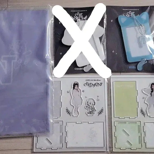 [BUNJANG] QWER Ceremony Pop-Up MD Photocard Holder Acrylic Stand Polaroid Deco Set / QWER 세레모니팝업 MD
