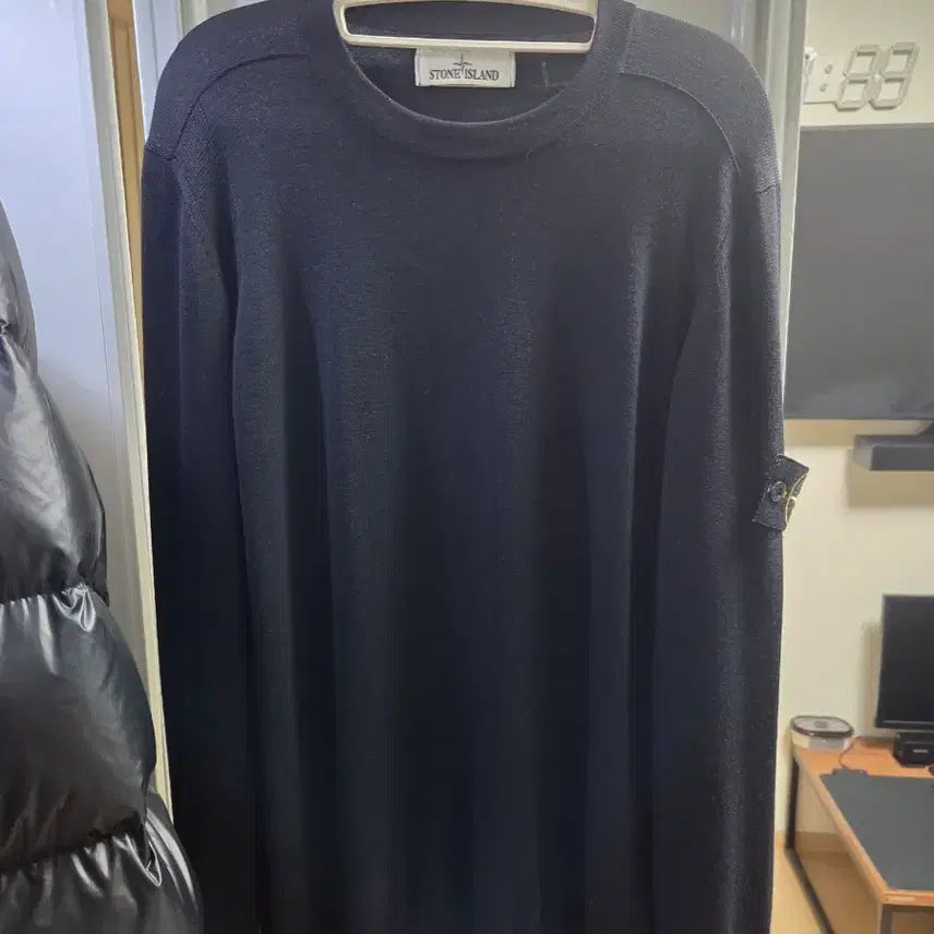 [BUNJANG] Stone Island Knit Sweater Black / 스톤아일랜드 니트 블랙