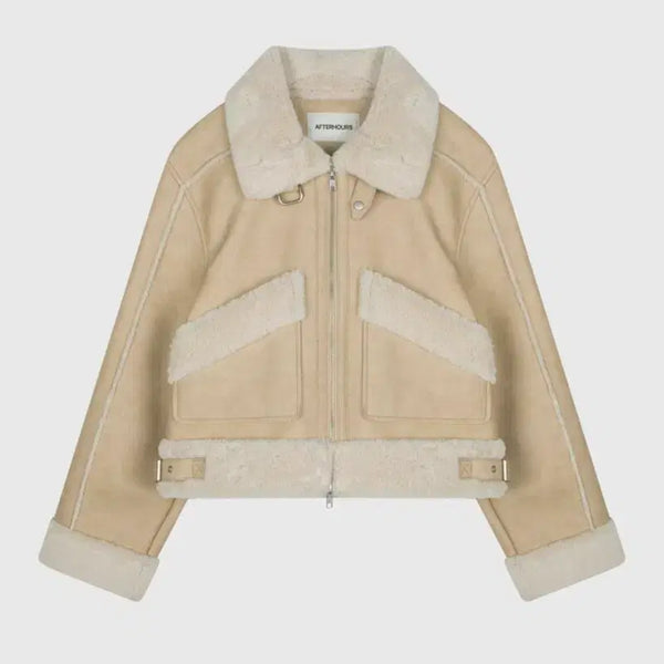 [BUNJANG] Afterhours Shearling Jacket V2 Beige / 애프터아워즈 무스탕 V2 #베이지