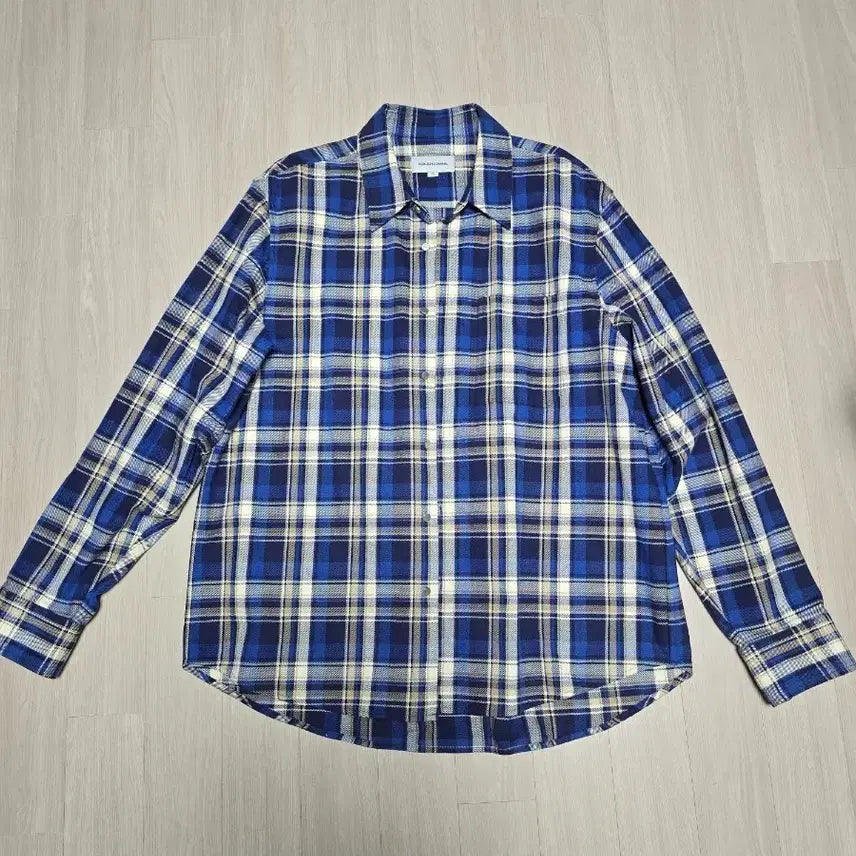 [BUNJANG] Solid Homme 18FW Blue Check Shirt Size 50 / 18FW  솔옴 블루 체크셔츠 50