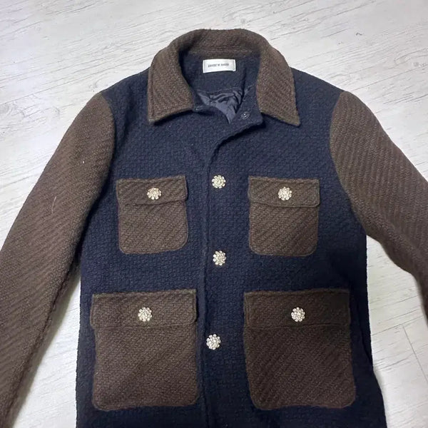 [BUNJANG] Ernest W. Baker Black & Brown 4-Pocket Jacket / 어니스트 W. 베이커 블랙 & 브라운 4포켓 재킷