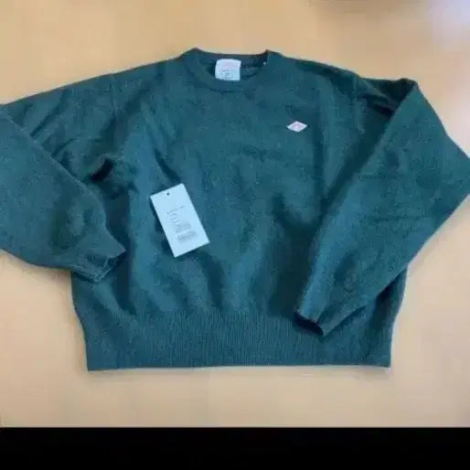 [BUNJANG] DANTON Women's Green Round Neck Knit (Size 36) / 단톤 여성 니트 판매합니다