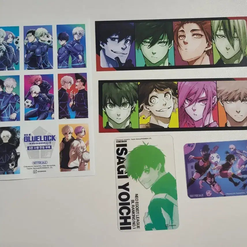 [BUNJANG] Blue Lock Goods Sticker & Postcard 5 Types Set / 블루록 굿즈 스티커 엽서 5종
