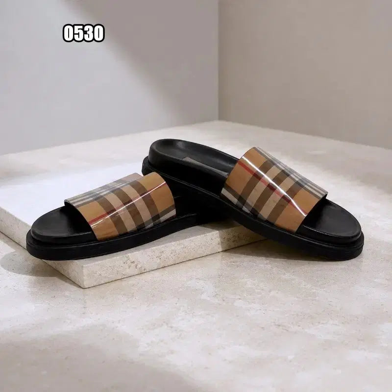 [BUNJANG] Burberry Vintage Check Slides Beige / 35) 버버리 빈티지 체크 슬라이드 아카이브 베이지