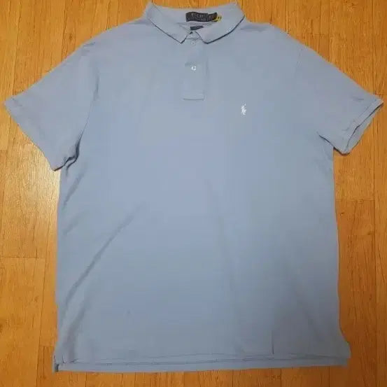 [BUNJANG] Polo Ralph Lauren Custom Fit Light Blue Short Sleeve Polo Shirt Size 110 / 백화점판,QR인증새상품급)폴로랄프로렌 커스텀핏 연한블루 반팔카라티110