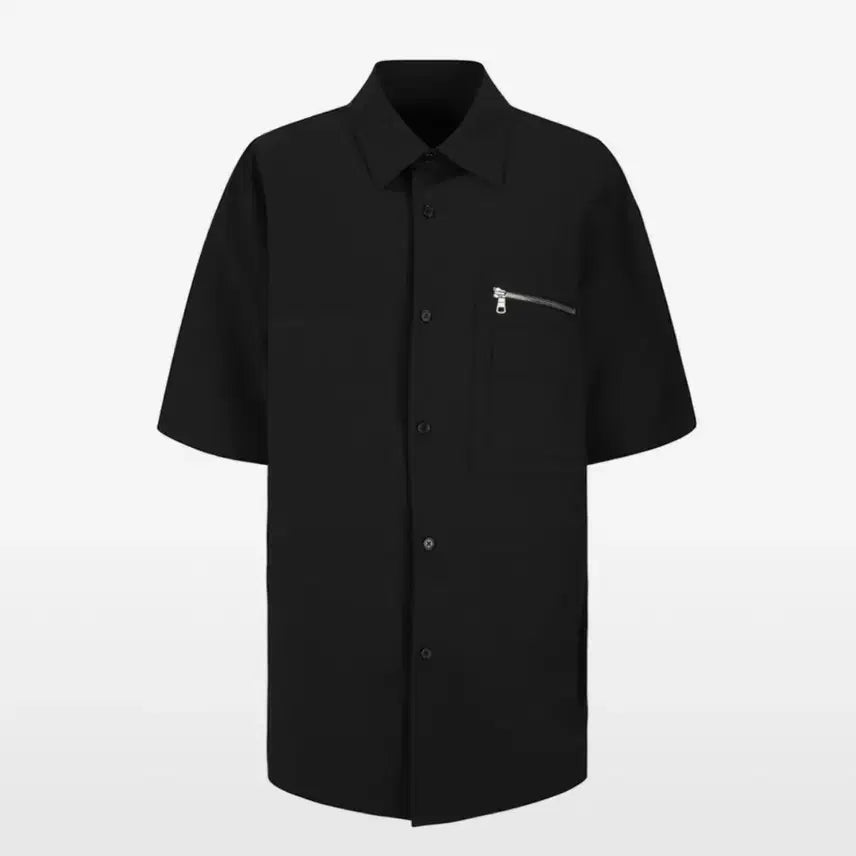 [BUNJANG] Liver Classy Oversized Pocket Short Sleeve Shirt Jacket Black / [95] 리버클래시 오버핏 포켓 반팔 셔츠자켓 블랙