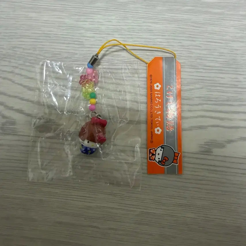 [BUNJANG] Kokeshi Wood Doll Story Biz Strap Kitty / 고전 코케시(목각인형) 이야기 비즈 스트랩 키티