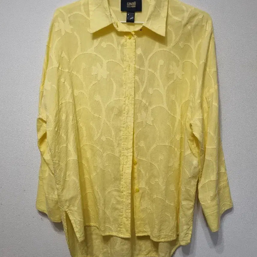 [BUNJANG] Cavalli Class Italian Floral Jacquard Shirt / 이탈리아 까발리 클래스 셔츠