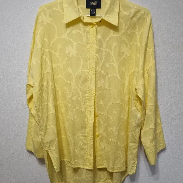 [BUNJANG] Cavalli Class Italian Floral Jacquard Shirt / 이탈리아 까발리 클래스 셔츠