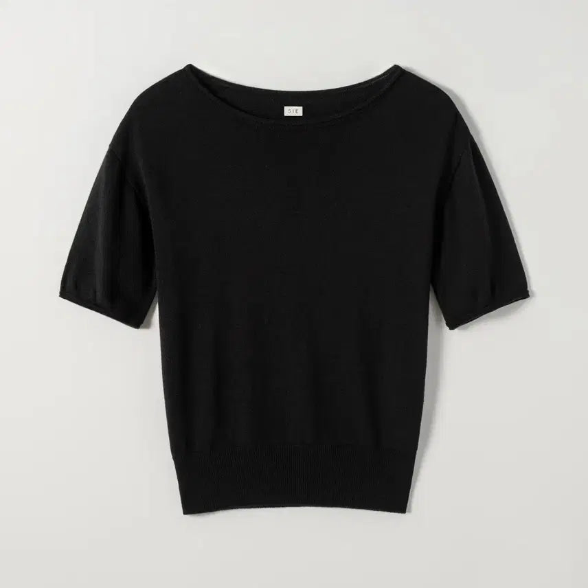 [BUNJANG] Sie Karen Whole Garment Boatneck Knit Black / sie 시에 카렌 홀가먼트 보트넥 니트