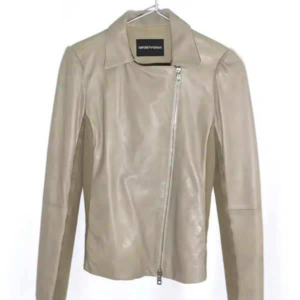 [BUNJANG] Emporio Armani Paneled Lambskin Jacket / (W)[40] 엠포리오 아르마니 패널드 램스킨 재킷