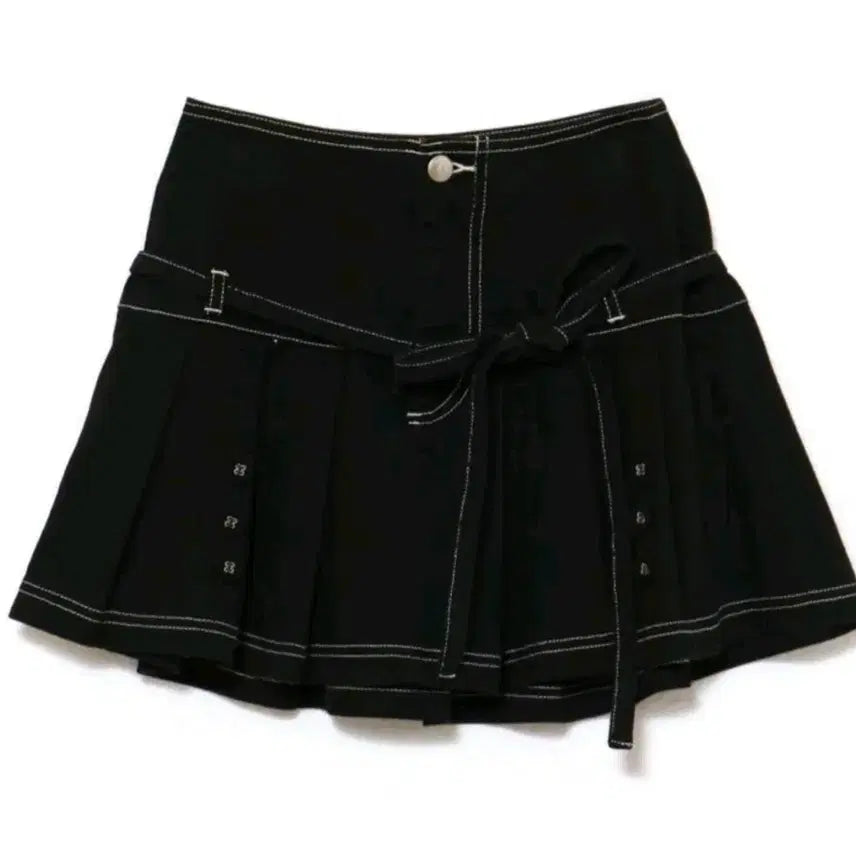 [BUNJANG] andmary Button Mini Skirt Black / 앤드마리 키카 버튼 미니 스커트 andmary 다리치립서비스피움미셸마카롱