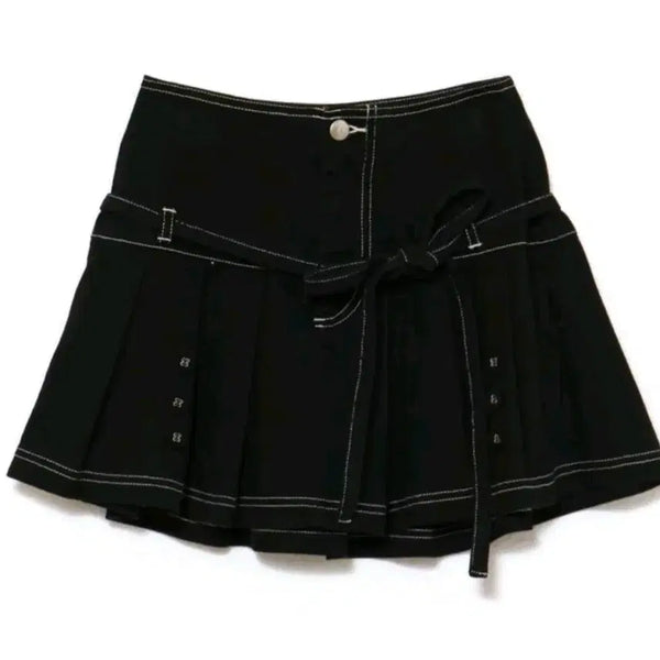 [BUNJANG] andmary Button Mini Skirt Black / 앤드마리 키카 버튼 미니 스커트 andmary 다리치립서비스피움미셸마카롱