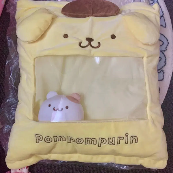 [BUNJANG] Manmaru Pompompurin Friends Cushion Ita Bag Large Plush / 레어) 만마루 폼폼푸린 프렌즈 쿠션 이타백 대형 인형