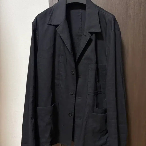 [BUNJANG] Solid Homme Black Linen Setup (Jacket + Pants) / 솔리드옴므 블랙 린넨 셋업(자켓+바지) 판매~~~!!!