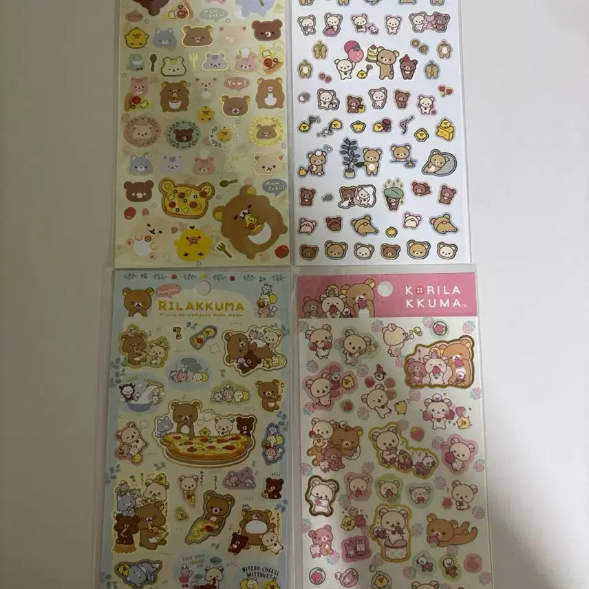 [BUNJANG] Rilakkuma 50th Anniversary Popup Korilakkuma Sticker Bundle Set (Unsealed) / 코리락쿠마 50주년 팝업 리락쿠마 스티커 일괄