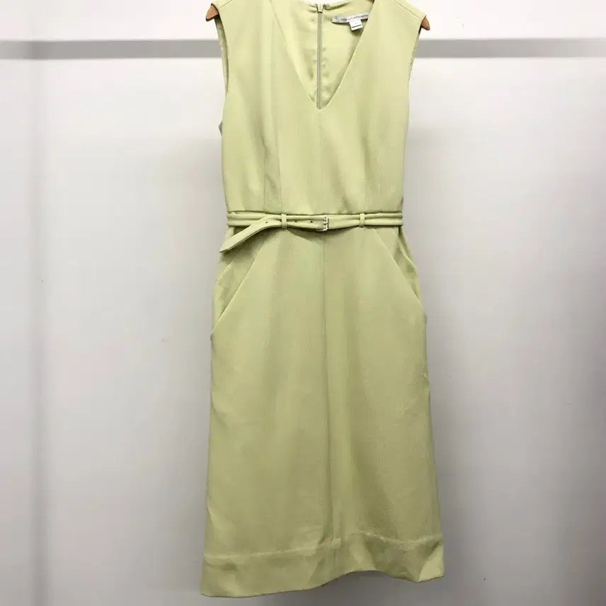 [BUNJANG] Diane von Furstenberg Twill V-Neck Sleeveless Dress (Size 4) / DVF 다이앤본퍼스텐버그 트윌 V넥 원피스 4사이즈