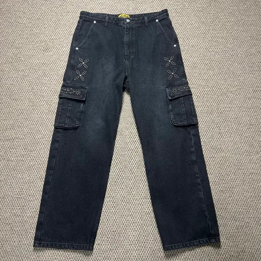 [BUNJANG] GarmentsFab Gemstone Denim Cargo Pants L / 가먼츠팹 잼스톤 데님 카고 팬츠 L