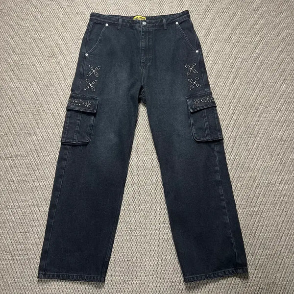 [BUNJANG] GarmentsFab Gemstone Denim Cargo Pants L / 가먼츠팹 잼스톤 데님 카고 팬츠 L