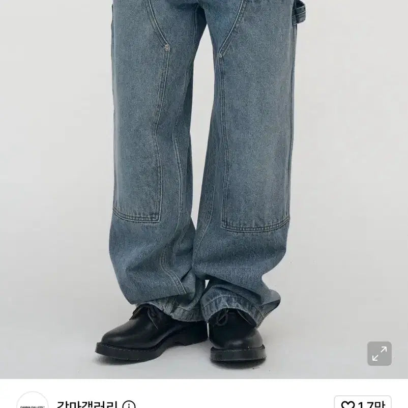 [BUNJANG] Gamma Gallery Double Knee Carpenter Denim Pants Light Blue / (S) 감마갤러리 더블니 카펜터 데님팬츠 라이트블루
