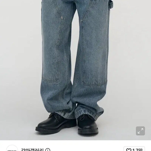 [BUNJANG] Gamma Gallery Double Knee Carpenter Denim Pants Light Blue / (S) 감마갤러리 더블니 카펜터 데님팬츠 라이트블루