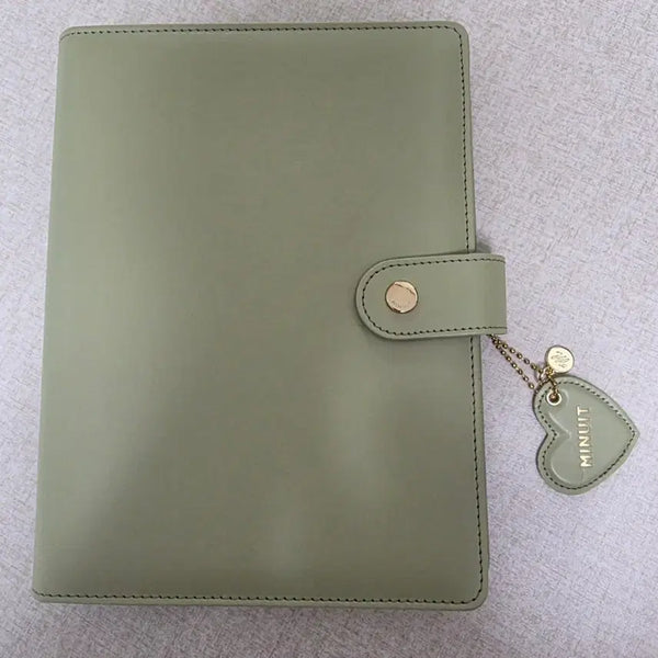 [BUNJANG] Minuit Diary Macaron Green Avocado A5 Binder Cover + 5 Zipper Bag Inserts / 미뉴잇 다이어리 마카롱 그린 아보카도색 a5바인더 커버+지퍼백속지 5장