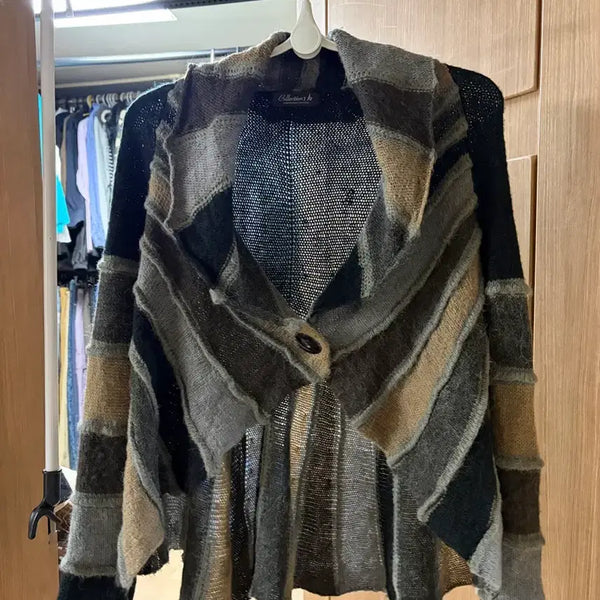 [BUNJANG] Patchwork Knit Cardigan / 니트 가디건