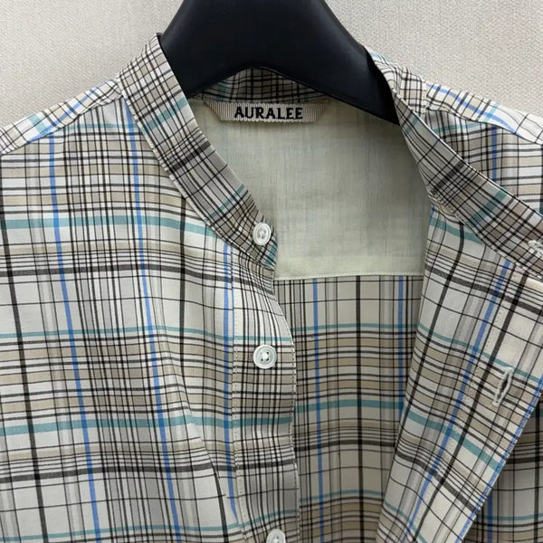 [BUNJANG] ORRERY Check Half-Sleeve Shirt Dress / 오라리 체크 하프슬리브 셔츠 원피스 // 여성 // 0사이즈
