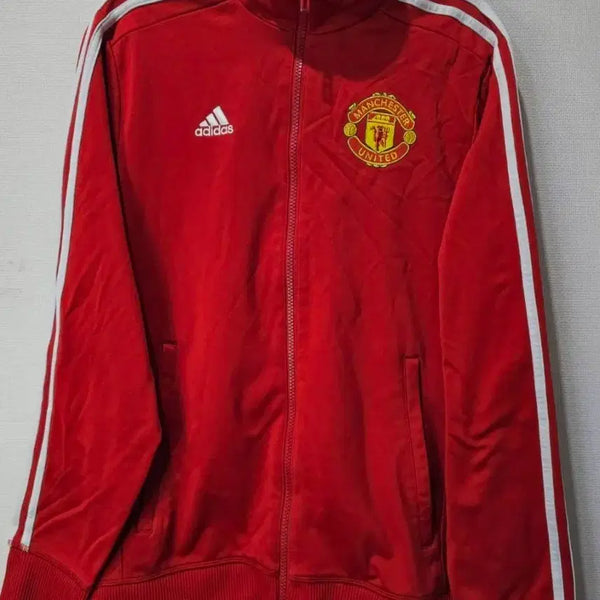 [BUNJANG] Adidas Manchester United Track Top Jersey Full Zip S / 아디다스 빨흰 맨유 유니폼 트랙탑 져지집업 90/S