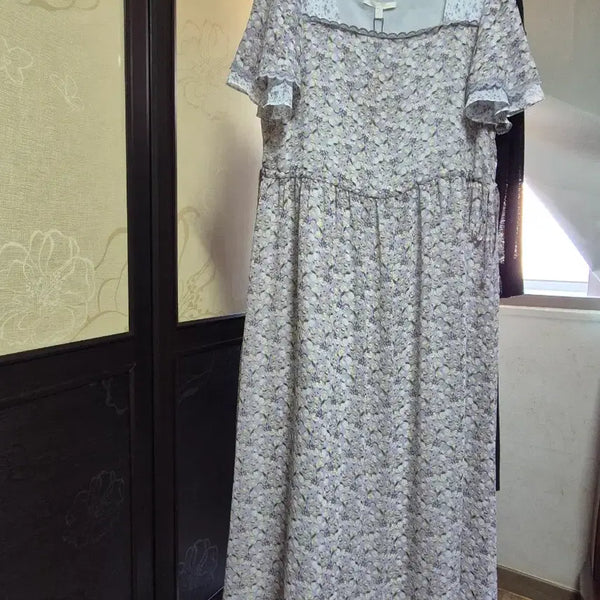 [BUNJANG] Plastic Island Purple Flower Dress / 플라스틱 아일랜드 원피스 퍼플 플라워