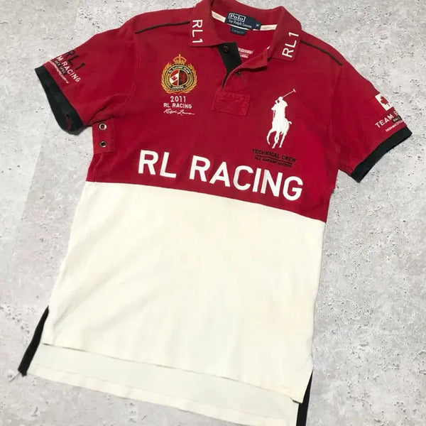 [BUNJANG] Polo Ralph Lauren RL Racing Short Sleeve Polo Shirt / 폴로 랄프로렌 RL 레이싱 반팔 카라티 캐나다 희귀