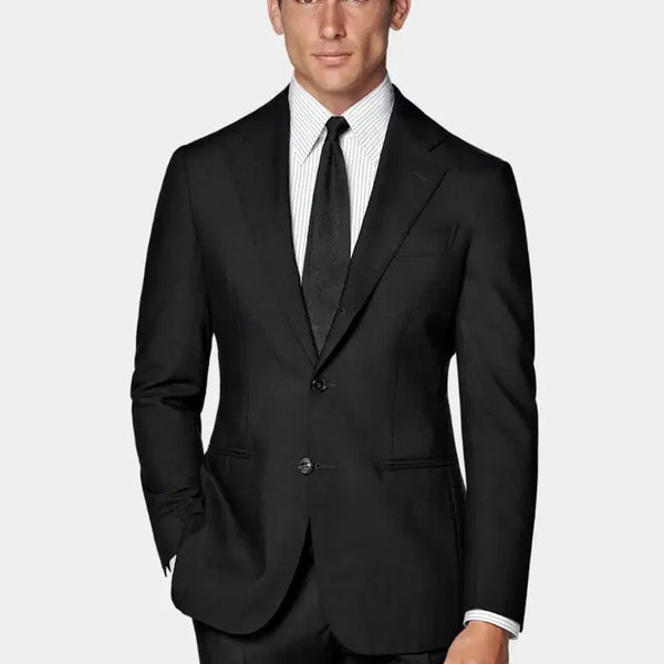 [BUNJANG] Suitsupply Black 4-Ply Wool Suit / SUITSUPPLY BLACK WOOL 4PLY SUIT
